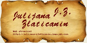 Julijana Zlatičanin vizit kartica